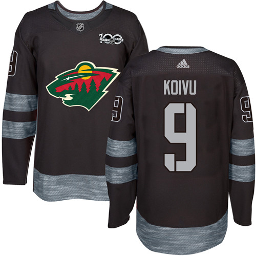 Mens Reebok Minnesota Wild 9 Mikko Koivu Premier Black Ice NHL Jersey
