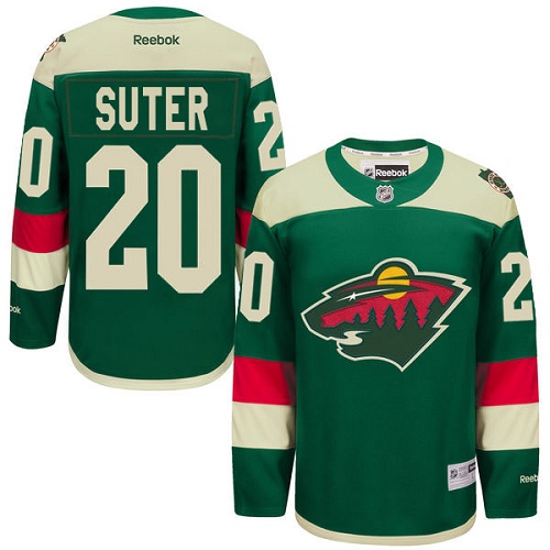 Reebok Ryan Suter Minnesota Wild NHL Men's Green Name & Number Jersey  T-Shirt (S)